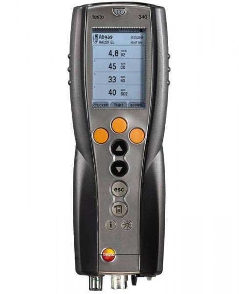 Газоанализатор testo 340 стандартный 3-х сенсорный комплект без зонда (O2, CO, NO).